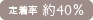 定着率 約40%