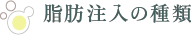 脂肪注入の種類