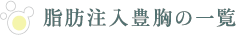 脂肪注入豊胸の一覧